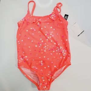 OshKosh B'gosh Girls Pink One Piece Bathing Suit UPF 50+ UV Protection 4T